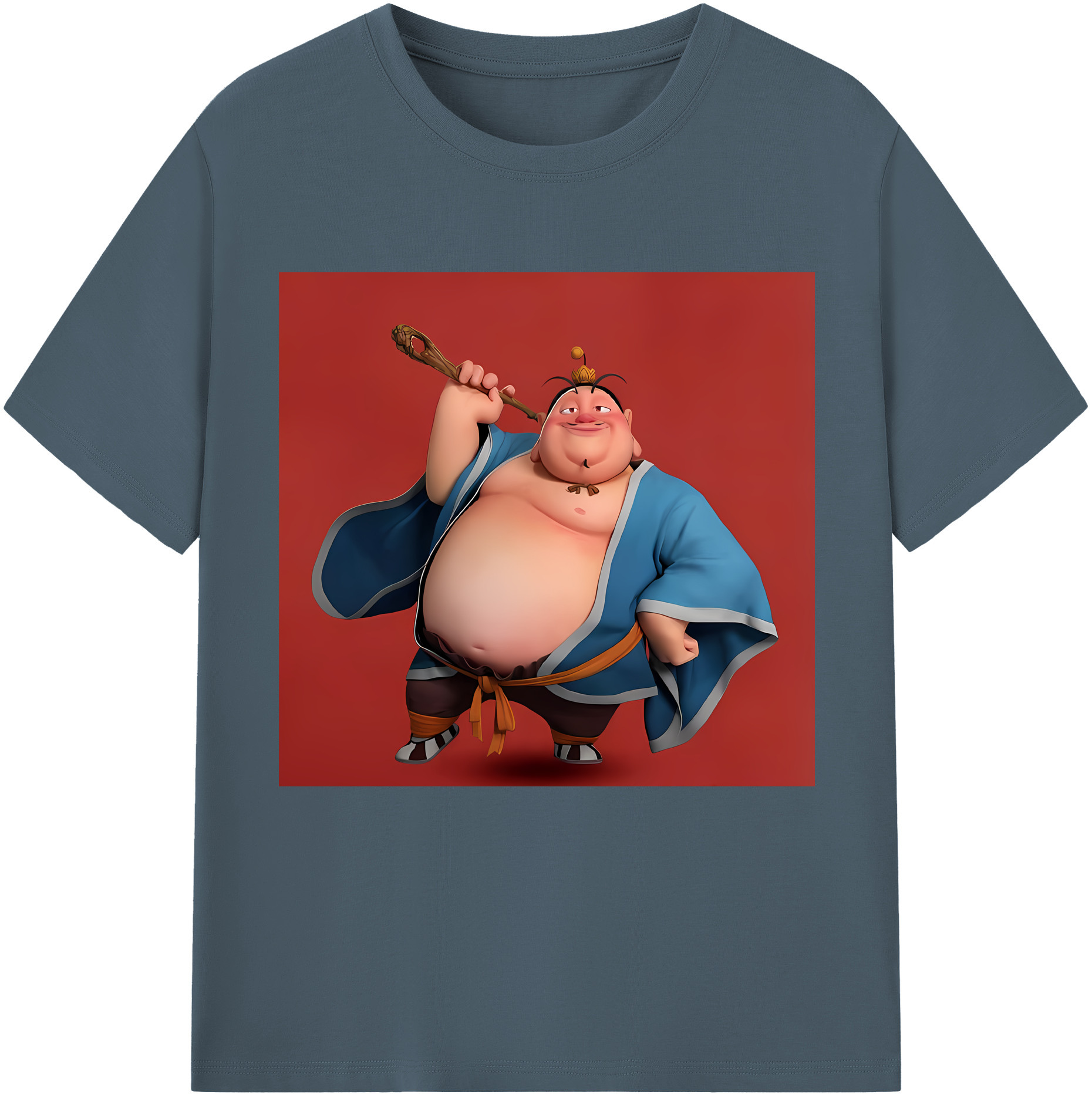 （画像用） Ne Zha 2 ナタ 魔童の大暴れ 綿100％半袖Tシャツ（フロントプリント）